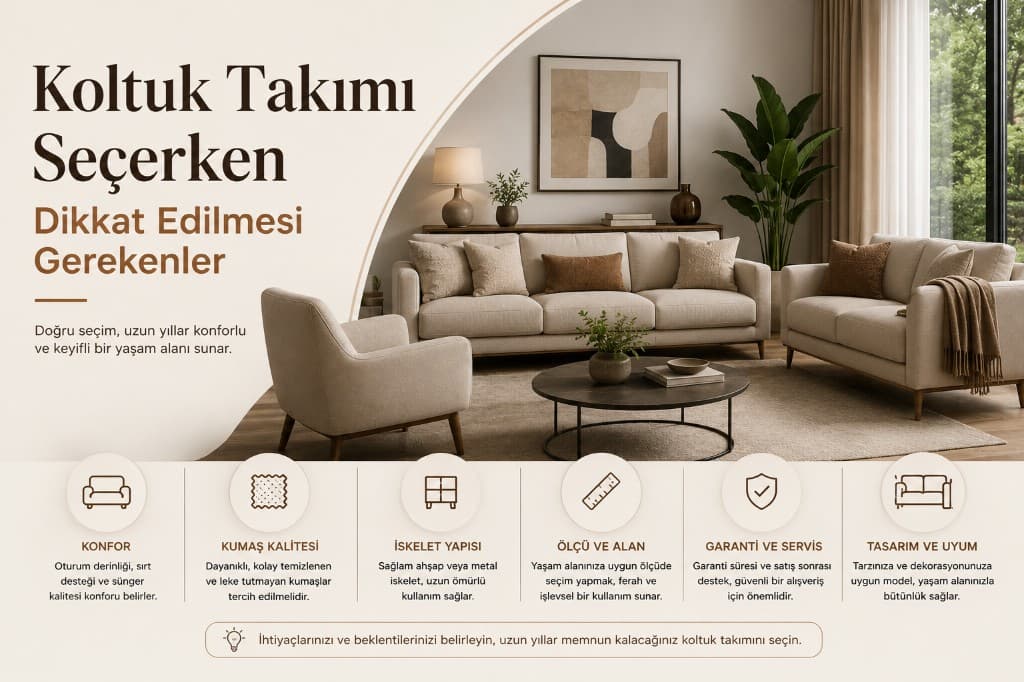 Salon koltuk takımı seçimi