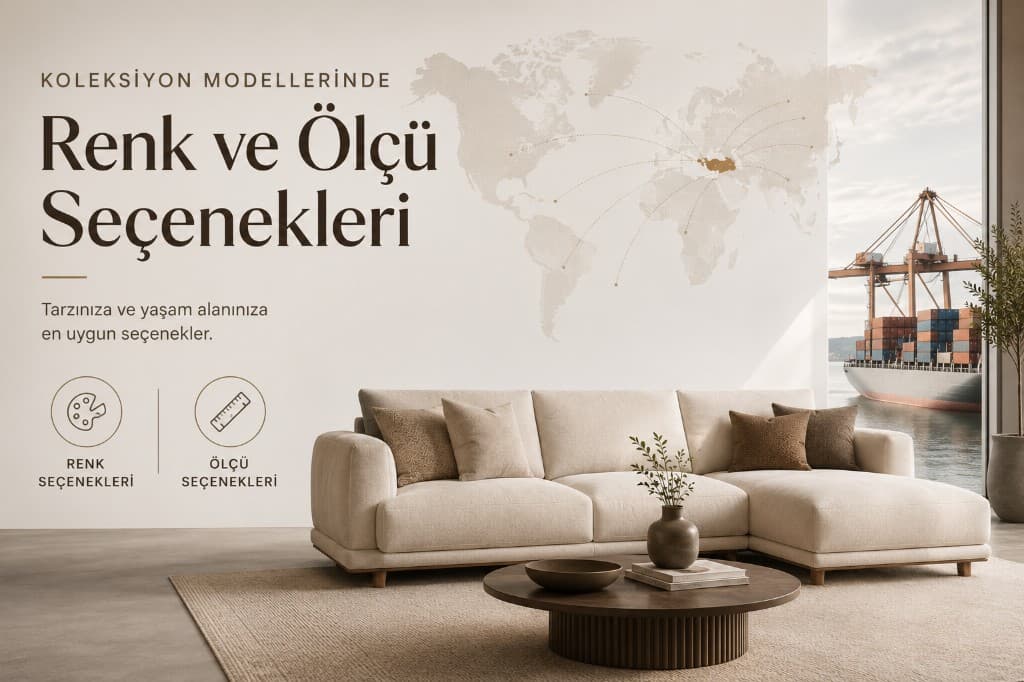 Koleksiyon koltuk renk ve ölçü seçenekleri